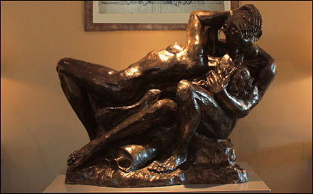 "Le Triomphe de L'Amour" 500lb. bronze from a plaster mold signed "RODIN"